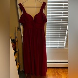 Azazie burgundy dress